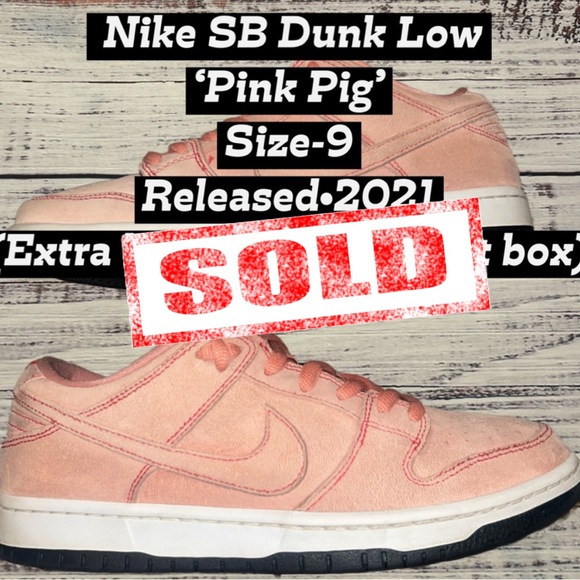 Nike Other - NIKE SB DUNK LOW ‘PINK PIG’ SIZE-9 EXTRA LACES AND REPLACEMENT SB BOX